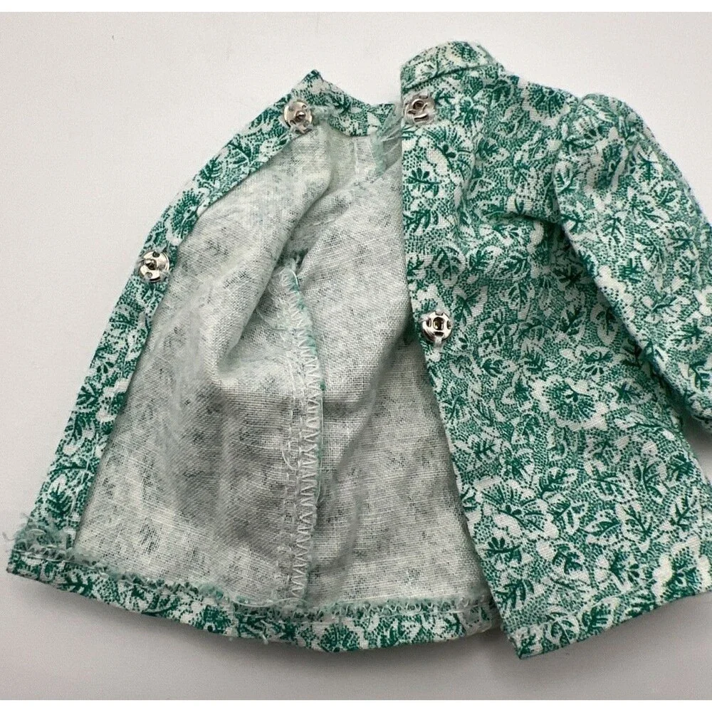 Barbie 1960's Teal Pajamas W/White Lace Trim and Blue Robe/Housecoat